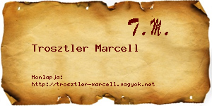 Trosztler Marcell névjegykártya